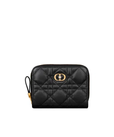 Dior Jolie Scarlet Wallet In Black