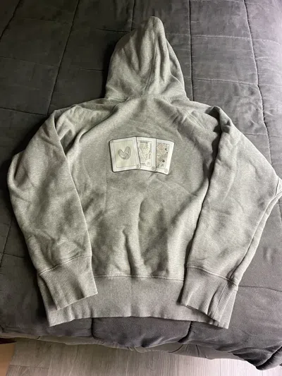 Pre-owned Dior Kenny Scharf Playing Cards Hoodie In Gray