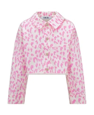 Dior Kid's Cropped Jacket In Pink
