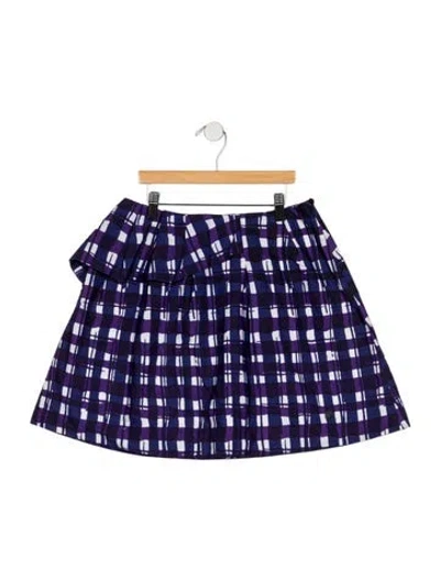 Pre-owned Dior Kid Girls' Knee-length Skirt In Purple/white