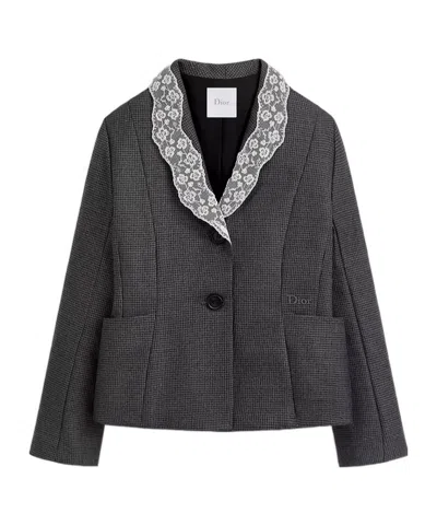Dior Kids' Bar Jacket In Gray
