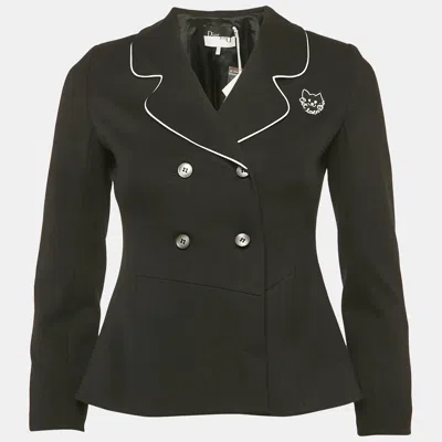 Pre-owned Dior Kids Black Crepe Tailored Blazer 12 Yrs