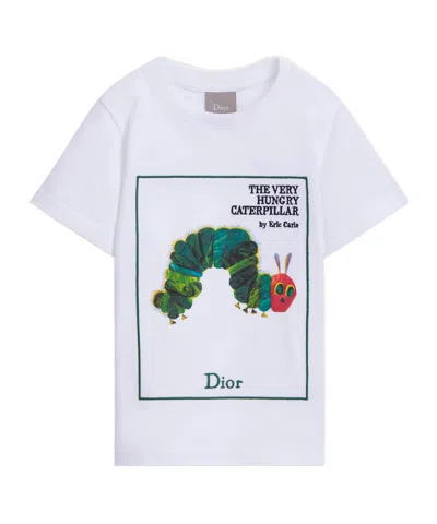 Dior Kids' Book Cover T-shirt In White