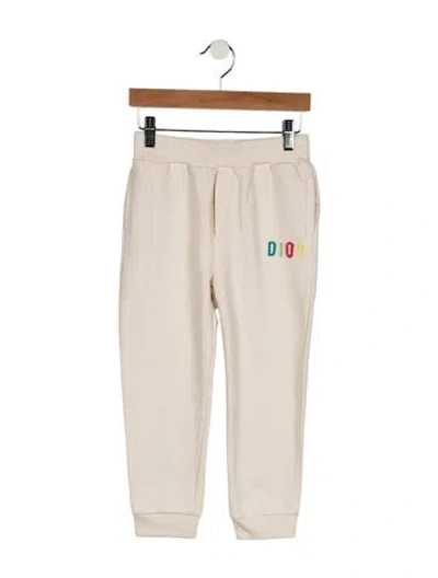 Pre-owned Dior Babies' Kids Boys' Embroidered Sweatpants In Neutrals