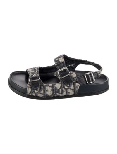 Pre-owned Dior Babies' Kids Canvas Sandals In Neutrals