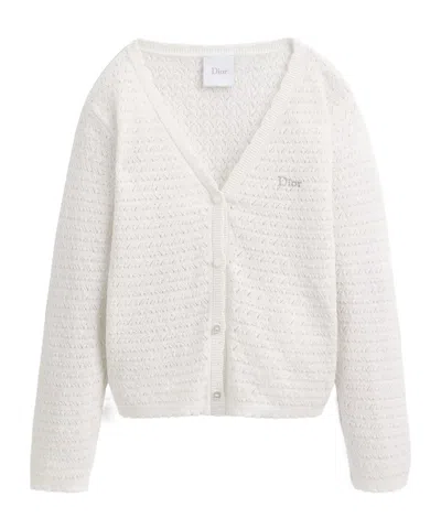 Dior Kids Cardigan In White