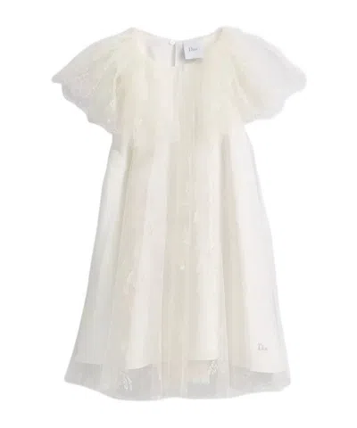Dior Kids' Flared Dress In White