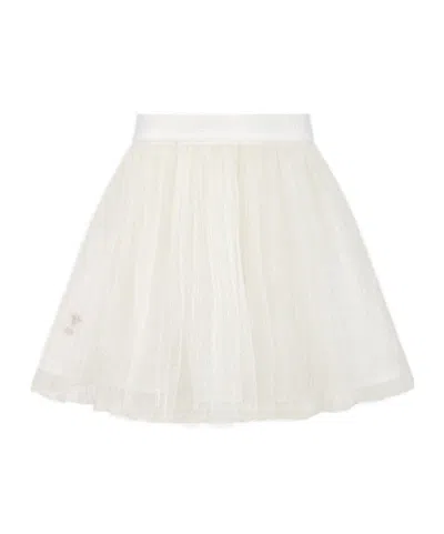 Dior Kids' Flared Skirt In White