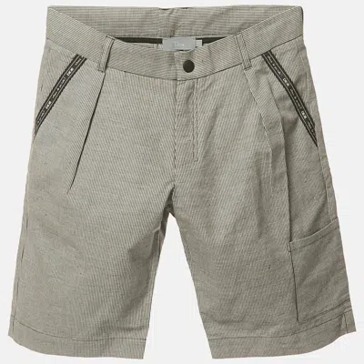 Pre-owned Dior Kids Grey Striped Cotton Shorts 10 Yrs In Gray