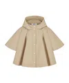 Dior Kids' Hooded Cape In Beige