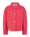Dior Kids' Jacket In Stone Washed Raspberry Red