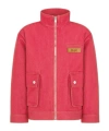 Dior Kids' Jacket In Stone Washed Raspberry Red