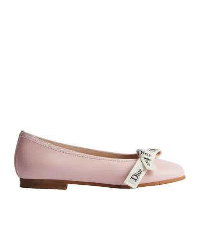 Dior Kids' J'a Ballet Flat In Pink
