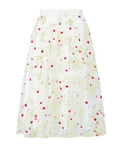 Dior Kids' Long Skirt In White