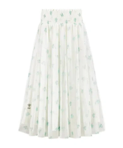 Dior Kids' Long Skirt In White