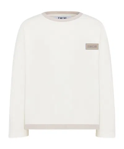 Dior Kids' Long-sleeved T-shirt In White