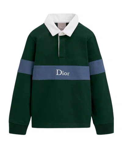Dior Kids' Long-sleeved Polo Shirt In Multi