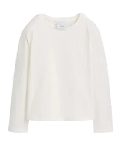 Dior Kids' Long-sleeved T-shirt In White