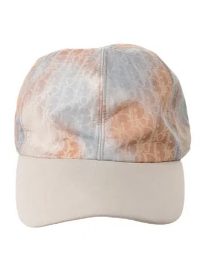 Pre-owned Dior Babies' Kids Oblique Baseball Cap In Blue/neutrals