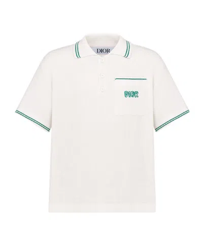 Dior Kids' Polo Shirt In White