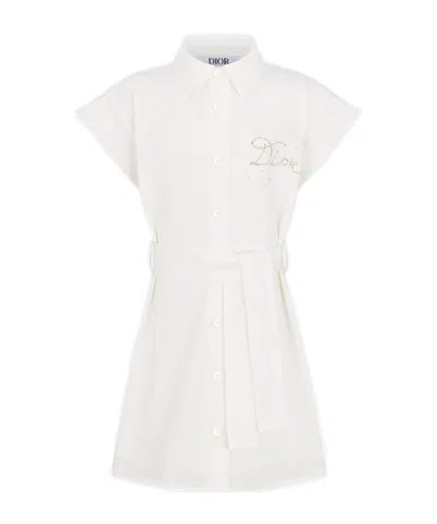 Dior Kids' Shirtdress In White