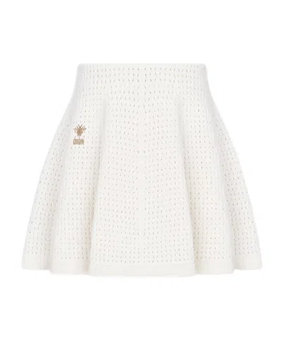 Dior Kids' Short Skater Skirt In Ivory