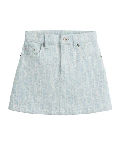 Dior Kids' Short Skirt In Blue