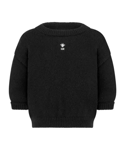 Dior Kids' Short-sleeved Sweater In Black
