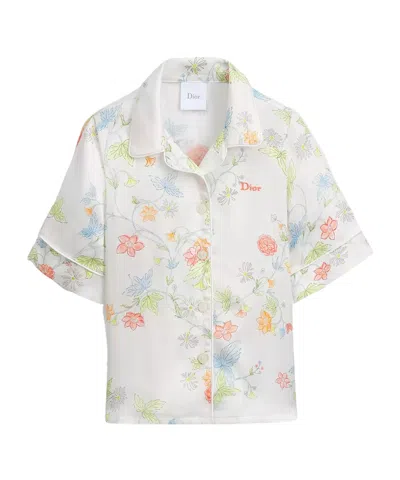 Dior Kids' Short-sleeved Shirt In White