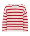Dior Kids' Sweater In Ivory White And Raspberry Red