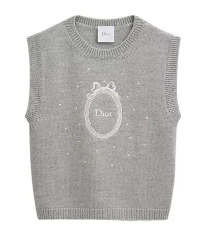 Dior Kids' Sweater Vest In Gray