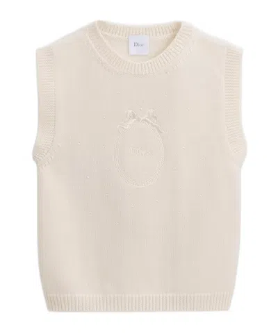 Dior Kids' Sweater Vest In Neutral