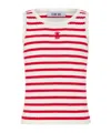 Dior Kids' Tank Top In Ivory White/raspberry Red
