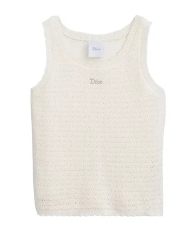 Dior Kids' Tank Top In White