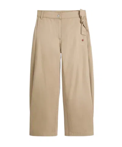 Dior Kids' Wide-leg Jeans In Brown