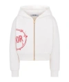 Dior Kids' Zipped Hooded Sweatshirt In Ivory