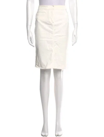 Pre-owned Dior Knee-length Skirt In White