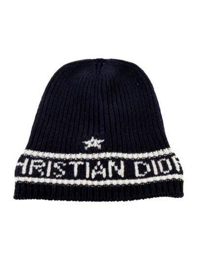 Pre-owned Dior Knit Beanie In Blue