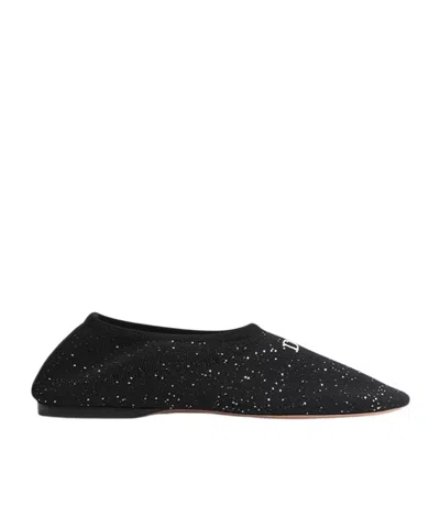 Dior Knit Flat In Black