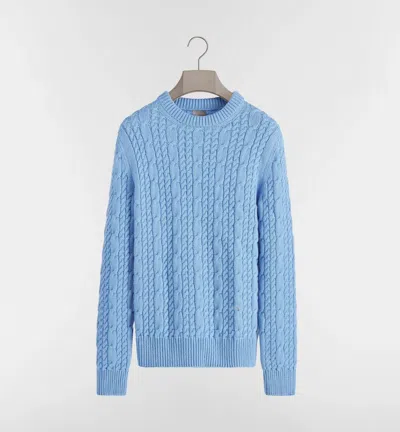Dior Homme Men Knit Intrecciato Must Buy Cotone In Blue