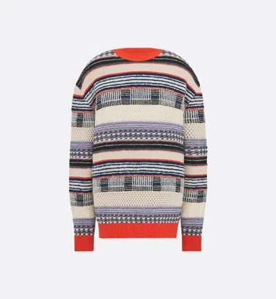 Dior Round Neck Sweater In Multicolor