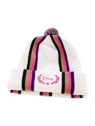 Pre-owned Dior Knitted Beanie In White