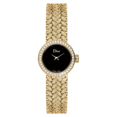 Pre-owned Dior La D De  Cd040150m005 18k Yellow Gold Diamond Ladies Watch