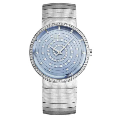 Dior La D De  Diamond Mother Of Pearl Dial Ladies Watch Cd043112m001 In Blue