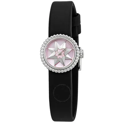 Dior La D De  Quartz Mother Of Pearl Dial Ladies Watch Cd040112a002 In Black / Mother Of Pearl / Pink