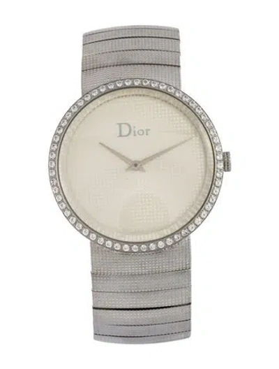 Pre-owned Dior La D De  Watch, 38mm In Multi