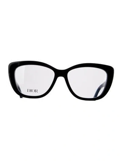 Pre-owned Dior La Parisienne  O S21 Cat-eye Eyeglasses In Black