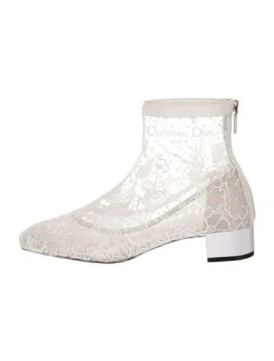 Pre-owned Dior Lace Lace Pattern Boots In Multicolor