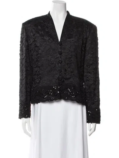 Pre-owned Dior Lace Lace Pattern Jacket In Black
