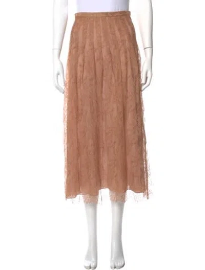 Pre-owned Dior Lace Midi Length Skirt In Neutral